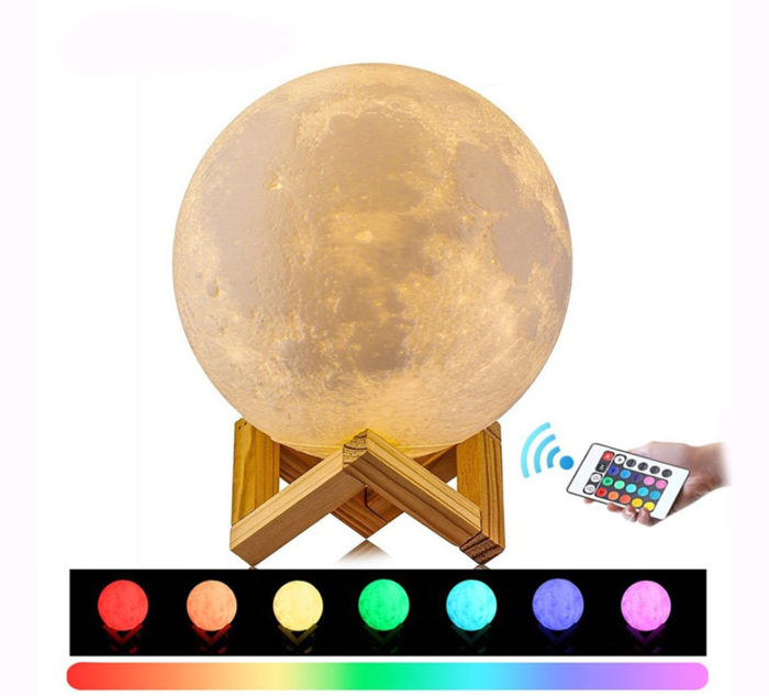 Lámpara luna de 9 colores con mando BN2226