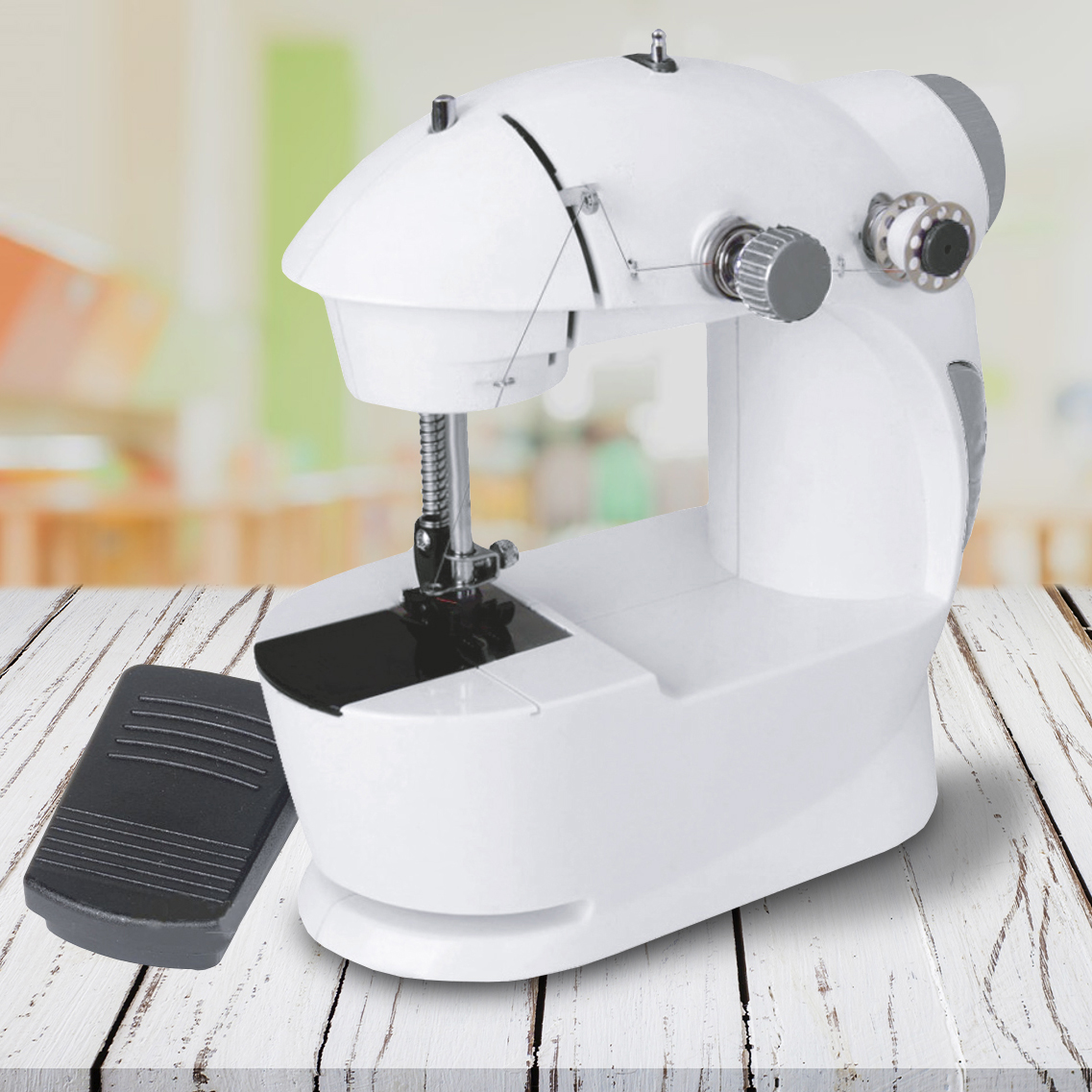 Máquina de coser portátil con pedal y 2 velocidades BN3401 – Gem Supplies  S.L.